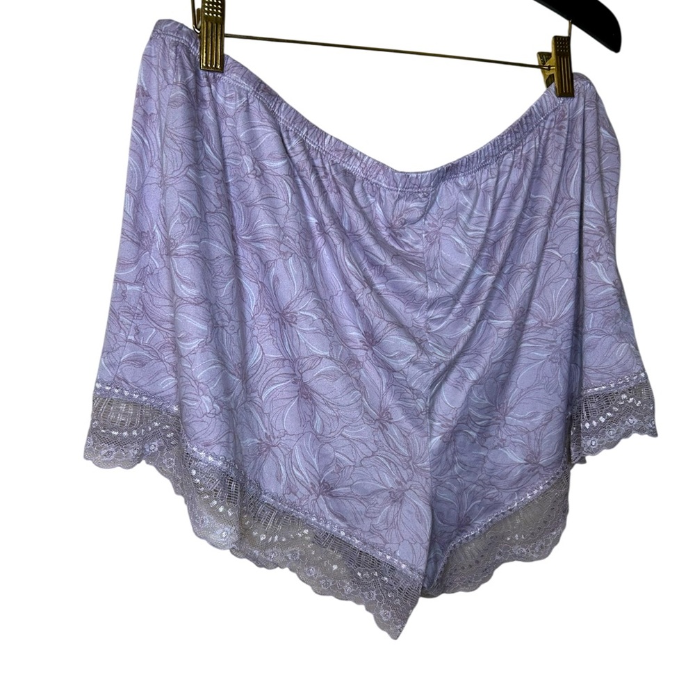 Ambrielle Liliac Floral and Lace Sleep Short